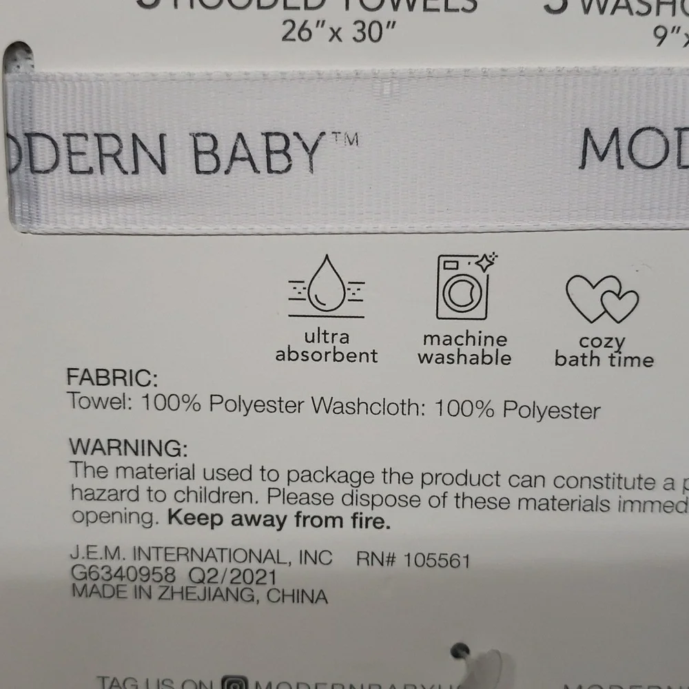 Modern Baby NWT Halloween/Fall 6-Piece Bath Set